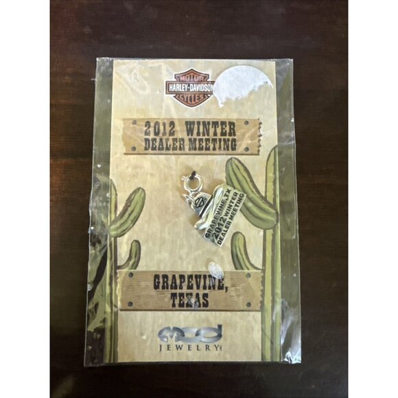 Official Harley-Davidson Sterling Silver Dealer Meeting Charm - Grapevine 2012 - Picture 2 of 4